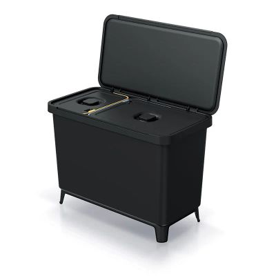 Kôš odpadkový SYSTEMA čierny 1x10l+1x23l