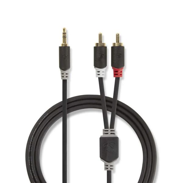 Kábel Jack 3,5mm stereo/2x Cinch 10m NEDIS CABW22200AT100