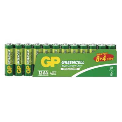 Batérie AA (R6) Zn-Cl GP Greencell 12ks
