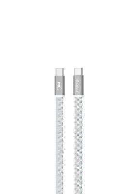 Devia Ultra3 usb-c PD 240W kovový tkaný plochý rýchlonabíjací kábel 1,5 m biela