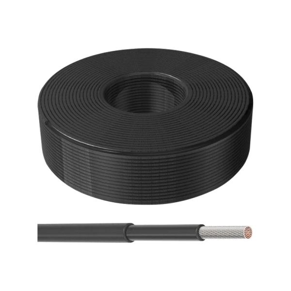 Solárny kábel 4mm2, čierny, 100m
