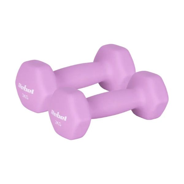 Sada liatinových a neoprénových činiek HEX REBEL RBA-2330-2 2x2kg