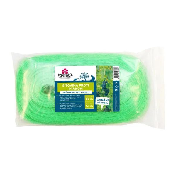 Sieť proti vtákom ROSTETO 1,7 x 20m