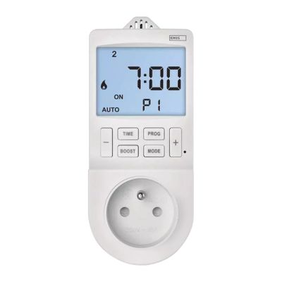 Termostat EMOS P5660FR zásuvkový s funkciou digitálneho časovača 2v1