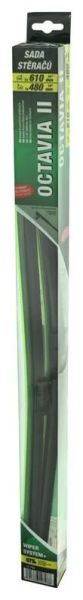 Ploché stierače COMPASS FLAT SET 610+480 mm GREEN OCT II