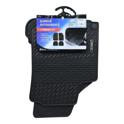Koberce gumené COMPASS PERFECT FIT P1 s fixáciou sada 4 ks
