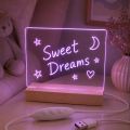Forever Light Wooden Acryl LED Nočné svetlo s odkazom FNL-18 s fixkou