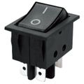 Prepínač kolískový 2pol./4pin (ON)-OFF 250V/15A