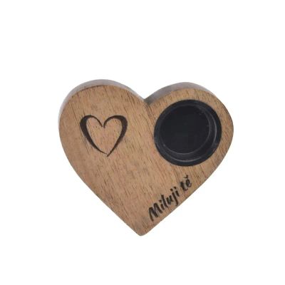 ORION Sviečka z mangového dreva I love you