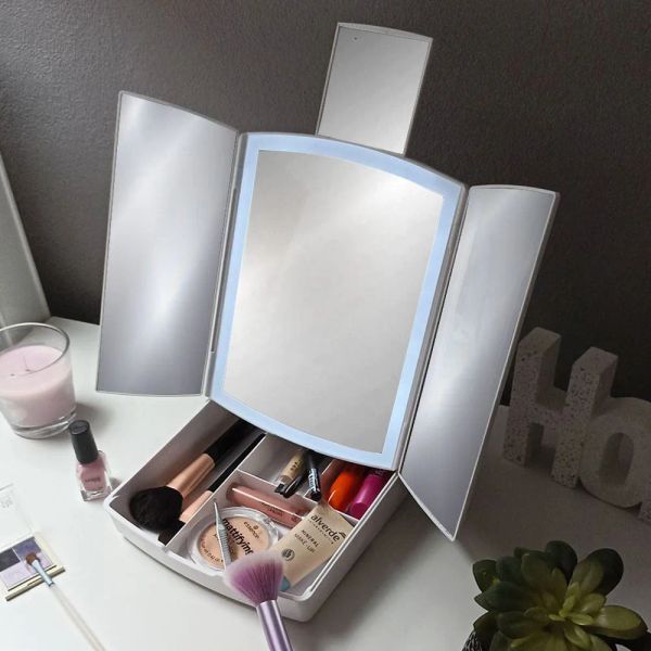 Zrkadlo 4L 9828 LED skladacie