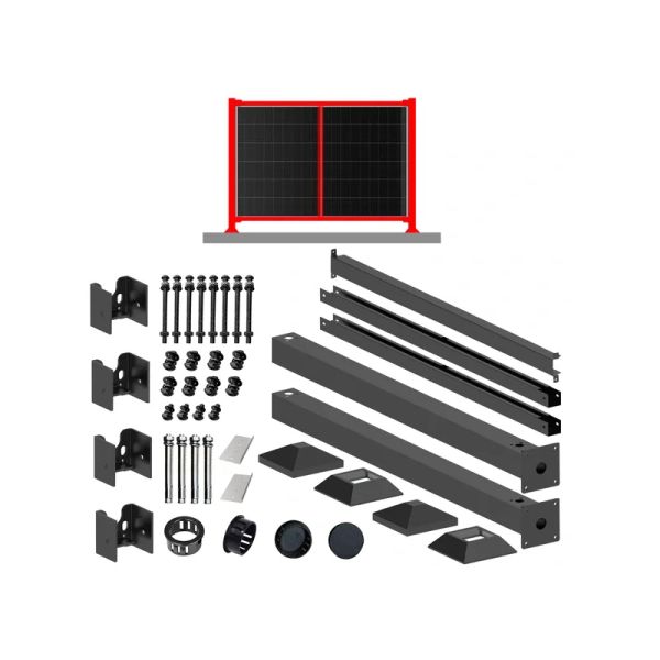 Konštrukcia plota pre 1 solárny panel