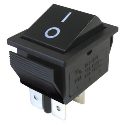 Prepínač kolískový   2pol./4pin  ON-OFF 250V/15A čierny