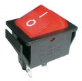 Prepínač kolískový 2pol./4pin ON-OFF 250V/15A pros. červený