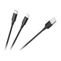 Kábel CABLETECH KPO3944 USB - USB-C/Lightning 1m Black