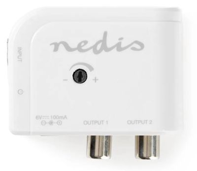 NEDIS Anténny zosilovač NEDIS SAMP40020WT 10 dB 2 výstupy