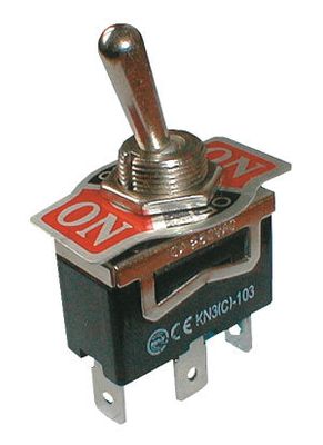 Prepínač páčkový  3pol./3pin ON-OFF-ON 250V/10A