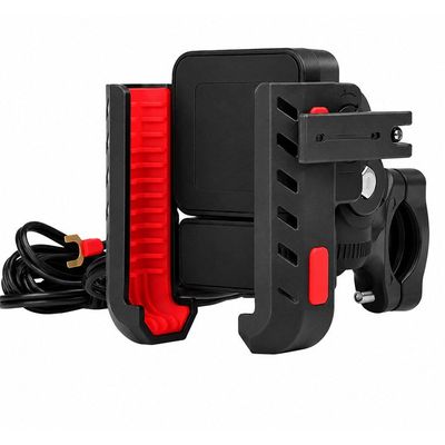 Vodotesný držiak na telefón na bicykel/motocykel CARCLEVER r16USBC s USB nabíjačkou