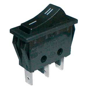 Prepínač kolískový    2pol./3pin  ON-ON 250V/15A čierny
