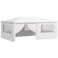 vidaXL Profesionálny párty stan+bočné steny 4x6 m, biely 90 g/m²