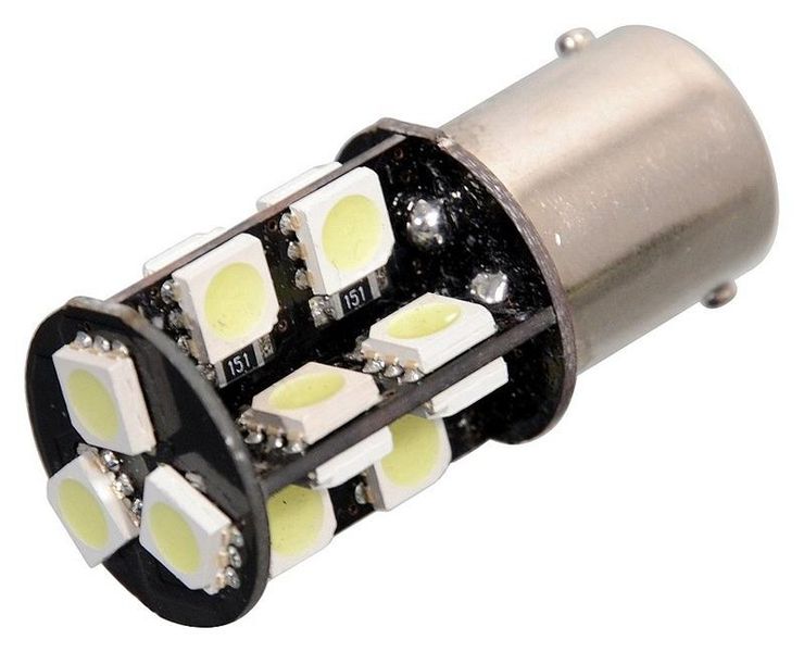Žiarovka 19 SMD LED 12V Ba15S s rezistorom CAN-BUS ready biela