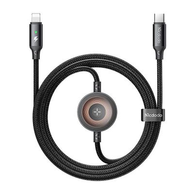 Kábel MCDODO CA-5680 USB-C /Lightning 1,5m Black + nabíjačka na Apple Watch