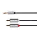 Kábel Jack 3.5mm stereo/2x Cinch 5m KRUGER & MATZ KM1217 Basic