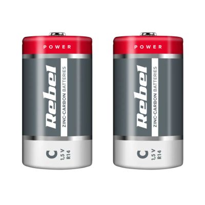 Batéria C (R14) Zn-Cl REBEL 2ks / shrink BAT0083