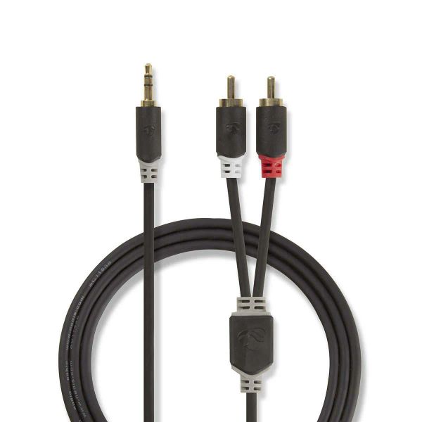Kábel Jack 3,5mm stereo/2x Cinch 1m NEDIS CABW22200AT10