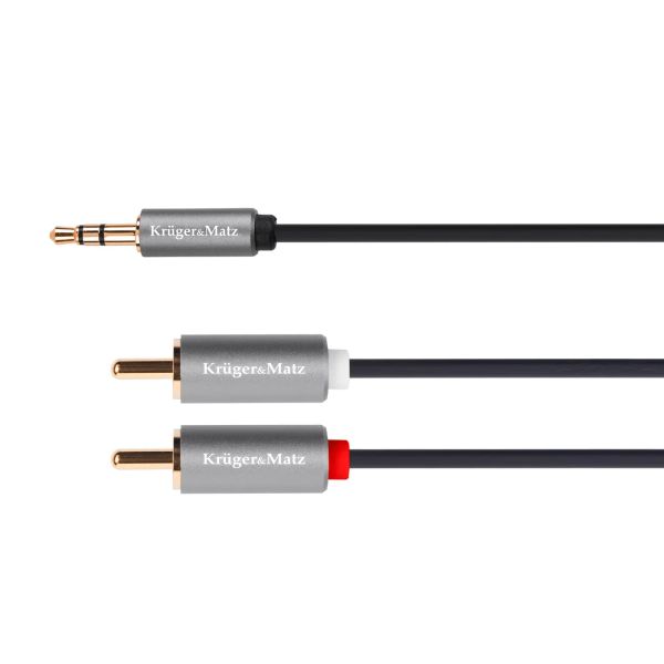 Kábel Jack 3.5mm stereo/2x Cinch 5m KRUGER & MATZ KM1217 Basic