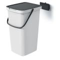 Kôš odpadkový SYSTEMA Q COLLECT popolavý s čiernym vekom 25l
