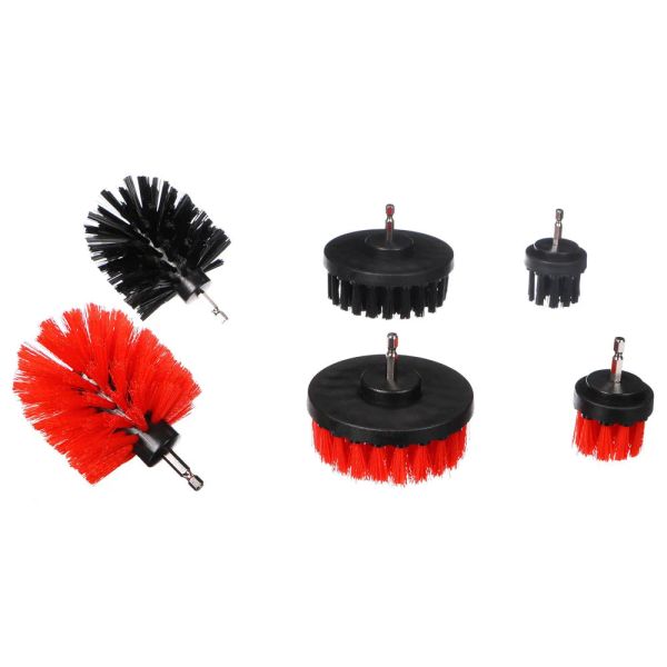 Drill brush set SIXTOL CAR DETAILING DRILL BRUSH 6 6pcs
