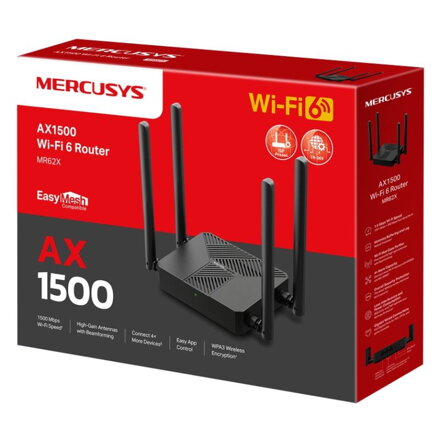 MERCUSYS MR62X, AX1500 WiFi 6 Router