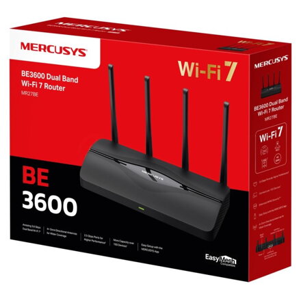 MERCUSYS MR27BE, BE3600 Dual-Band Wi-Fi 7 Router