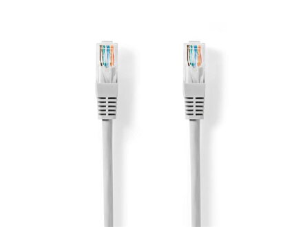 Kábel UTP 1x RJ45 - 1x RJ45 Cat5e 10m GREY NEDIS CCGT85100GY100