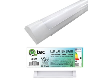 Svietidlo pod linku QTEC Q-32B 18W LED BATTEN LIGHT