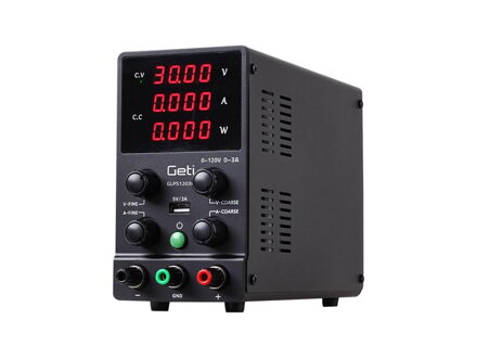 Zdroj laboratórny GETI GLPS1203H  0-120V/ 0-3A