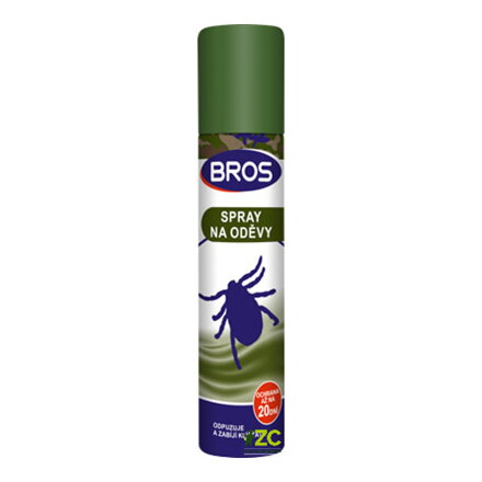 Sprej proti kliešťom BROS na odevy 90 ml