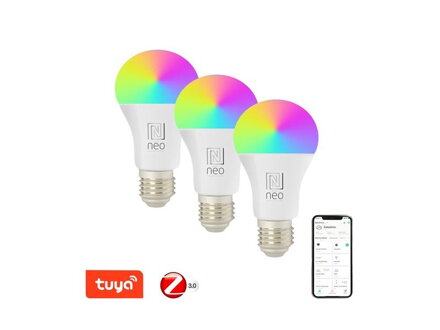 Smart LED žiarovka E27 11W RGB+CCT IMMAX NEO 07743C ZigBee Tuya sada 3ks