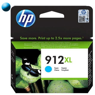 HP 912XL Cartridge 3YL81AE, Cyan (Azúrová)