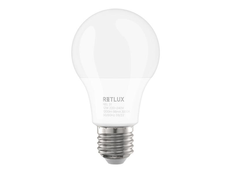 Žiarovka LED E27 12W A60 biela teplá RETLUX REL 31 2ks