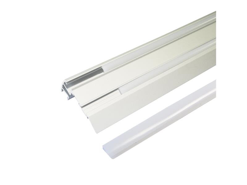 AL profil pro LED, Stair 67,5x27,8mm + plexi I=2m