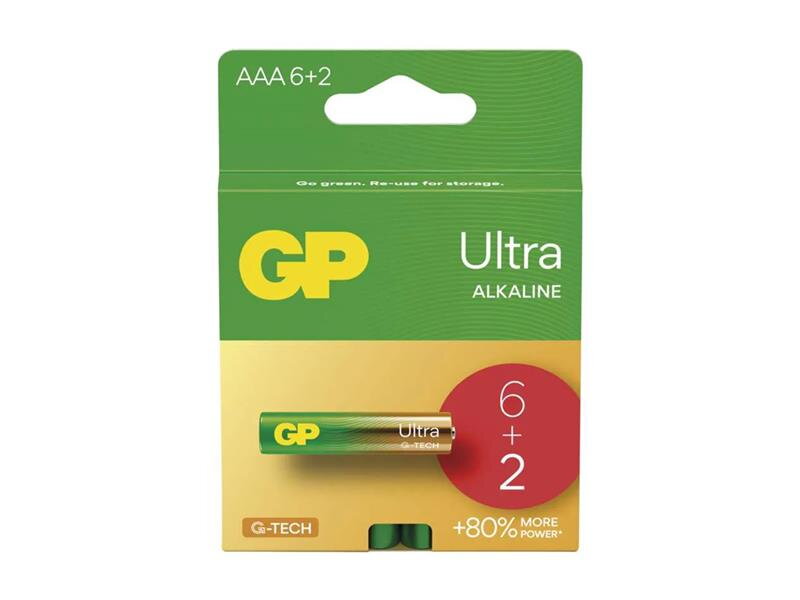 Batéria AAA (R03) alkalická GP Ultra 8ks