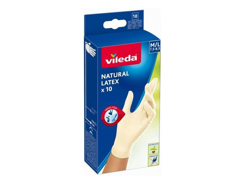 Rukavice VILEDA Natural Latex M/L 10ks 170982